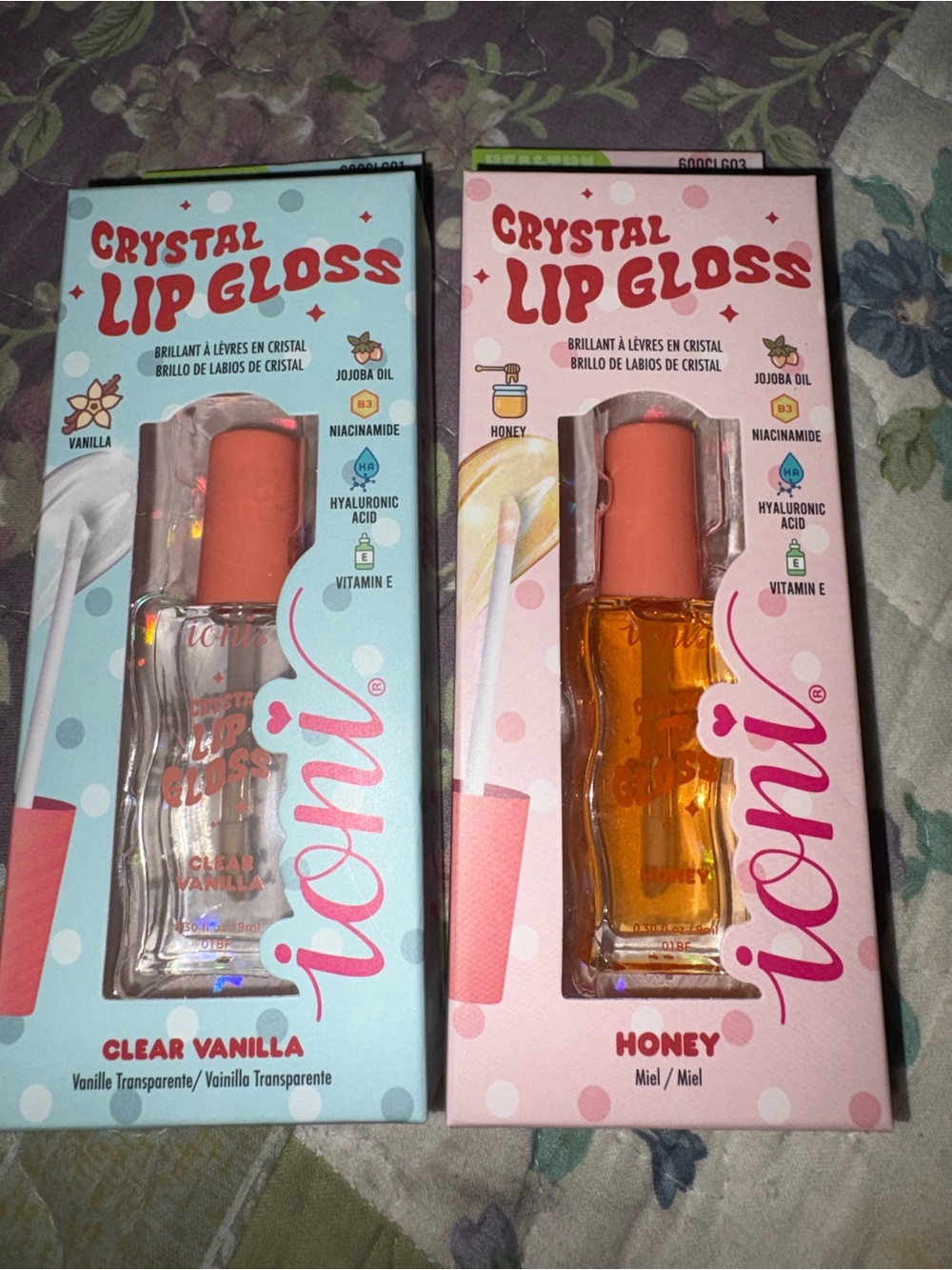 ioni Crystal Lip Gloss — Clear Vanilla & Honey (2-Pack)